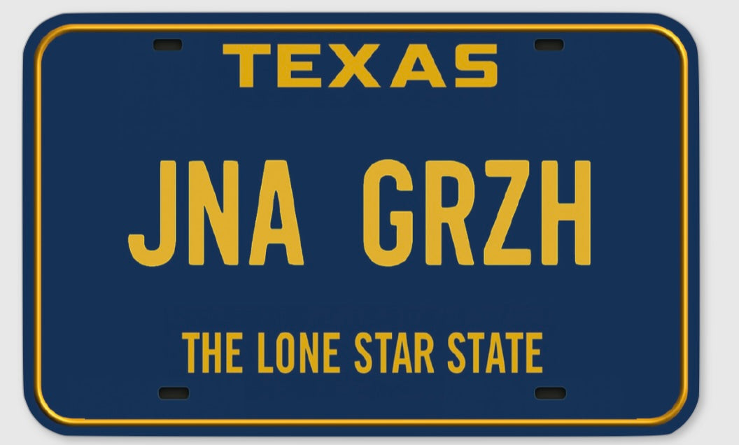 License Plate Sticker