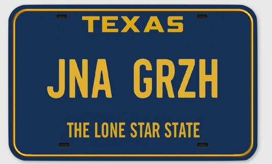 License Plate Sticker